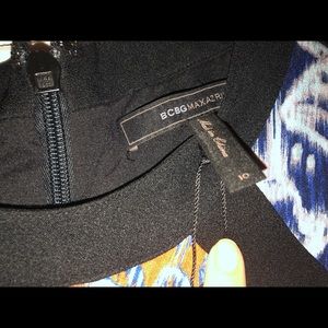 BCBG Donatella Ikat Scrolled Printed Dress